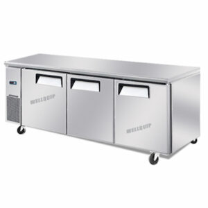 3-DOOR COMMERCIAL KITCHEN WORKING BENCH FREEZER: QUIPWELL AUSTRALIANA WC1878